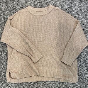 Aerie Soft Brown Waffle Knit Top